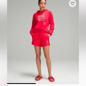 Lululemon high rise relaxed fit fleece shorts 4” team Cananda Olympic 2024 new